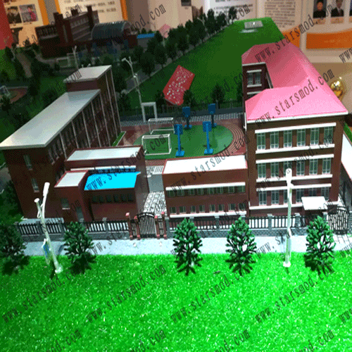 建築沙盤模型---北京市和平街第一中學校區朝來校區