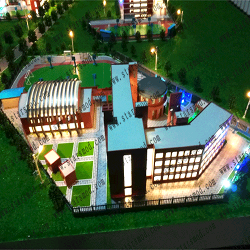  建築單體模型制作 校園建築模型沙盤
